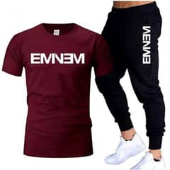 2 Pcs Men's Emnem Printed Track Suit