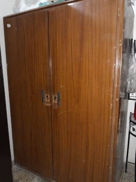 2 Door wardrobe brown color used well 3