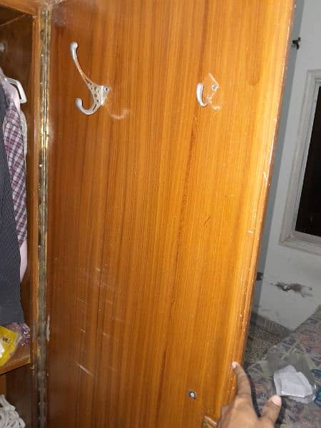 2 Door wardrobe brown color used well 4