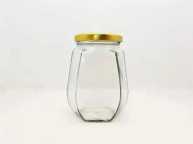 protein jar , Glass Bottles,Hexagon jar,Round jar,Square glass jar 11