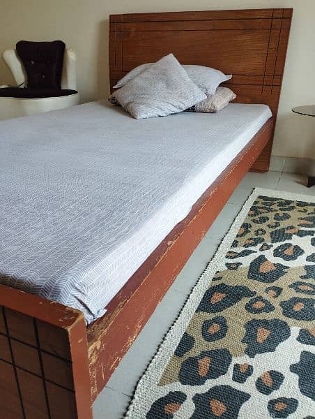 single wooden bed 2