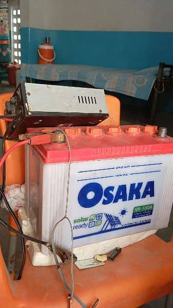 100A. Battery with Charger in Good condition 1