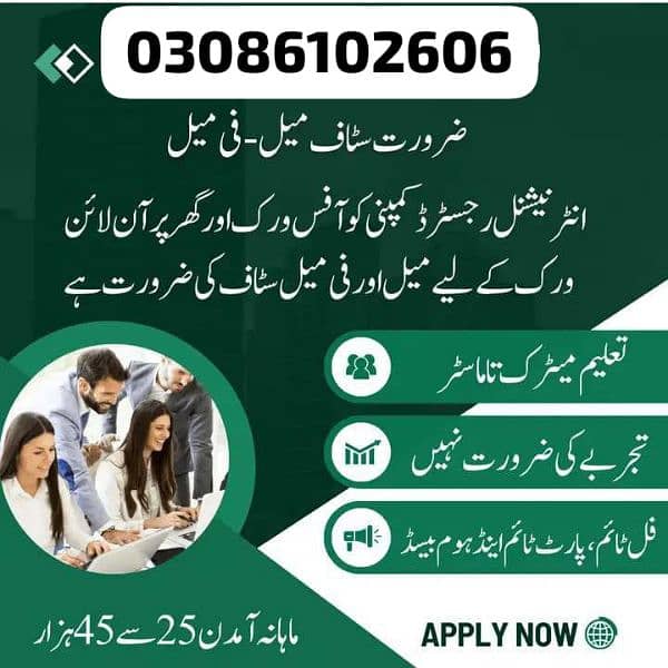 Full time part time office work home base jobs available 0