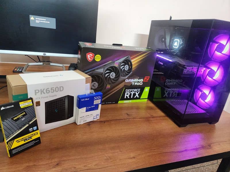 Gaming PC with MSI RTX 3060ti trio X 1