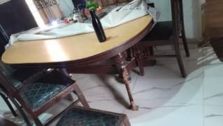 6 serving wooden dinning table