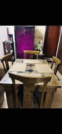 dining table with four chairs