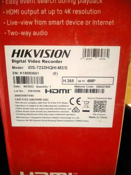 Hikvision 32CH Dvr latest model 8Month warranty { IDs-7232HQHI-M2/s} 3