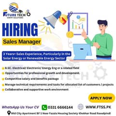 Sales Manager Required