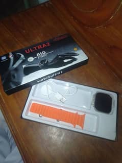 10/9 condition  t10 ultra 2 smartwatch (orange straps)