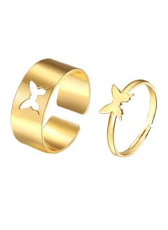 baterfly design couple s ring