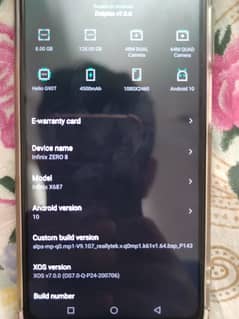 infinix zero 8 with full box