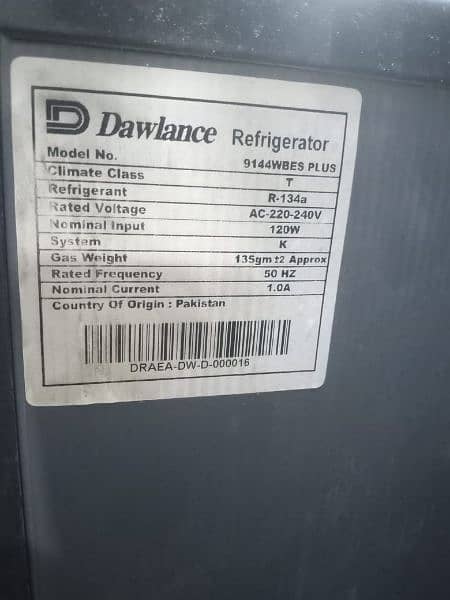 dawlance refrigerator urgent sell contact please at 03452325691 1