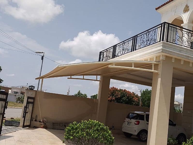 Tensile Parking Sheds in Pakistan | Cafe Roofing | Canopy sheds 5