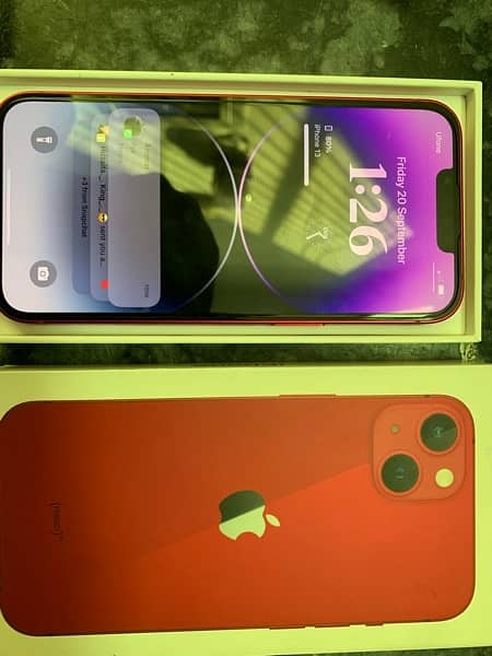 iPhone 13 red with box 6