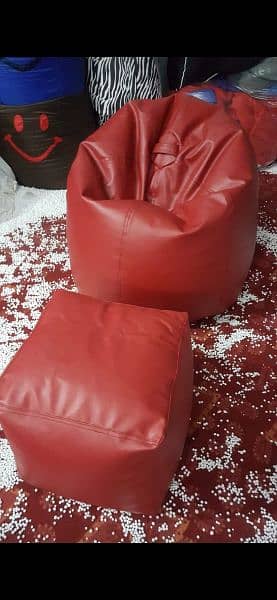 PREMIUM LEATHERITE BEAN BAG SOFAS / Artificial leather / Sofa cum bed 4