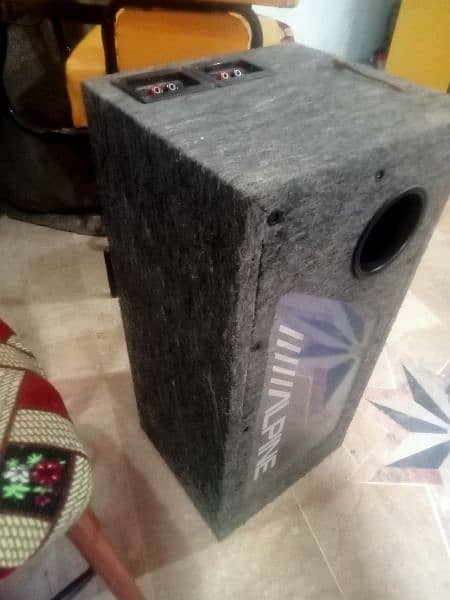 Alpine original Japanese woofer  10 inch box 2