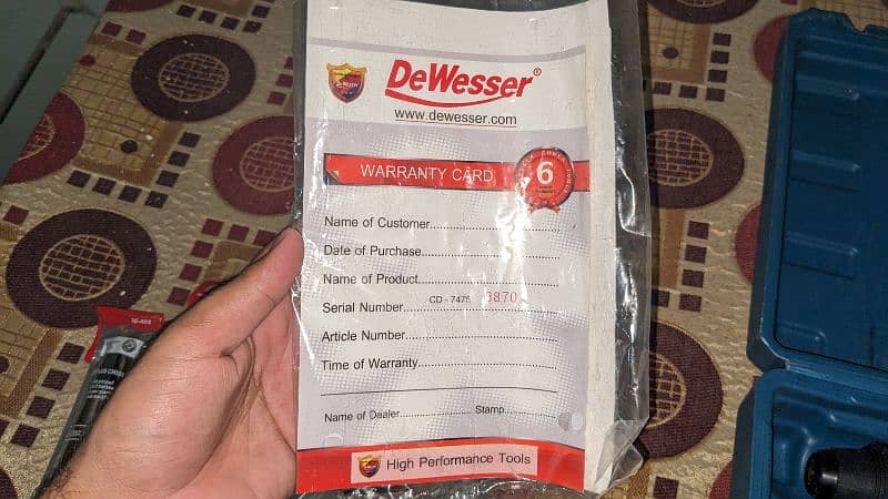 Brand New Dewesser Drill Machine Made in Germany. 8