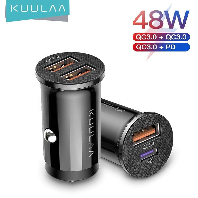 KUULAA 48W 42W Dual Ports PD QC Fast Charging Car Cell Mobile Charger 1