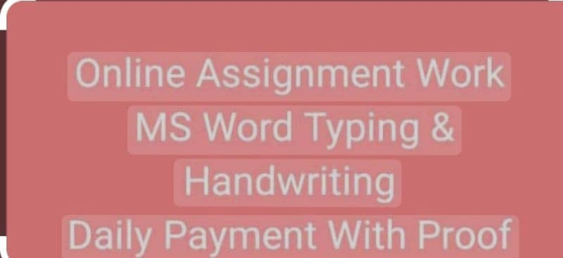 assignment work online weekly payment 8000 1