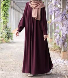 Georgette Plain Full Abaya With Stoller 0