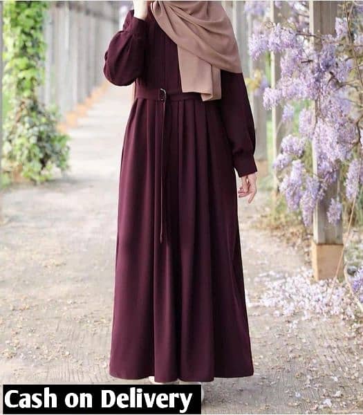 Georgette Plain Full Abaya With Stoller 1