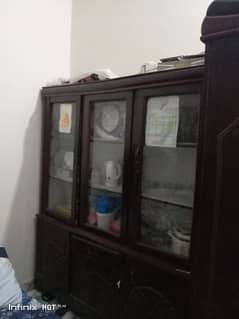 glass wardrobe almari in good condition