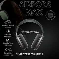 Headphones / Airpods Max/ Bass boost / A2096  (Titanium Quality)