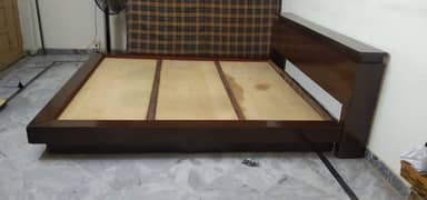 Solid wooden king size bed