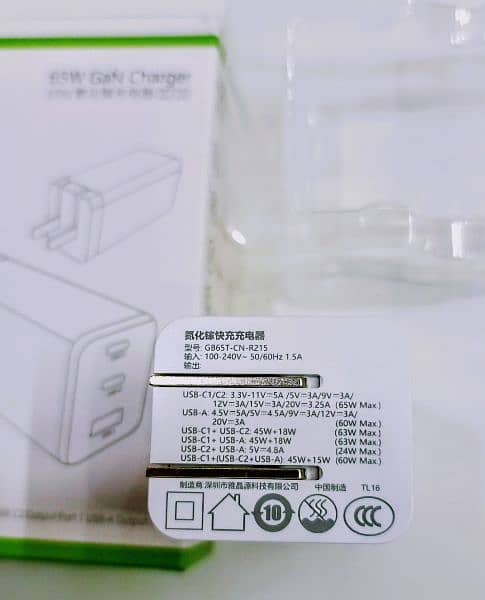 65W GaN Fast Charger GB65T-CN-R215 5