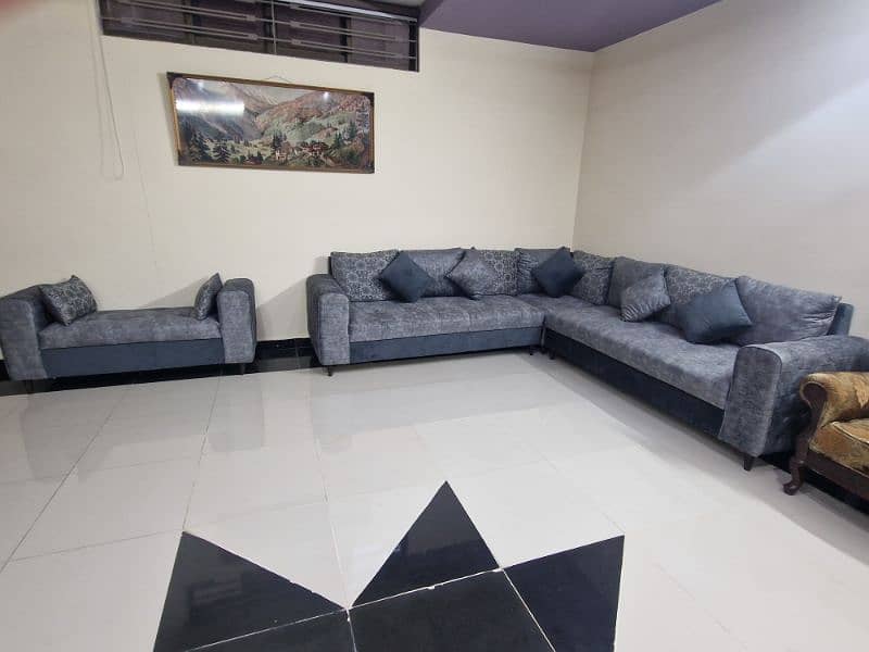 L Shape Sofa & Satti for sale 4