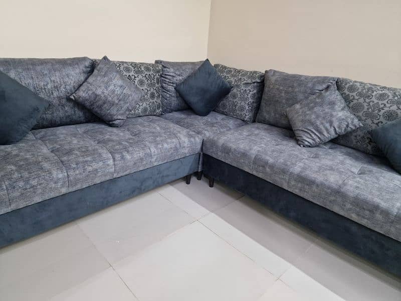 L Shape Sofa & Satti for sale 5