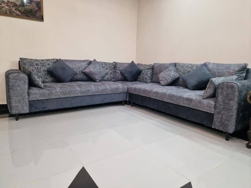 L Shape Sofa & Satti for sale 6