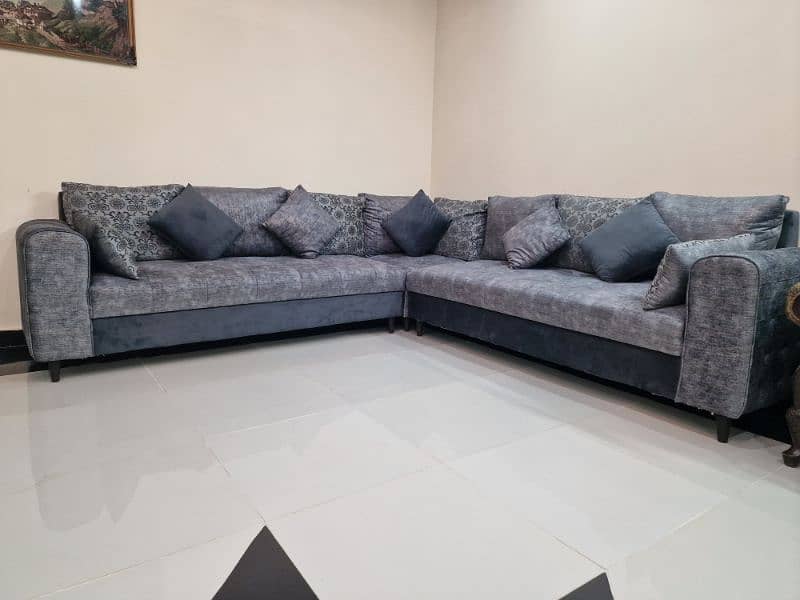 L Shape Sofa & Satti for sale 8