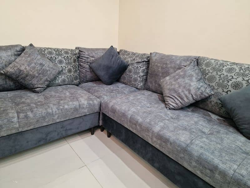 L Shape Sofa & Satti for sale 10