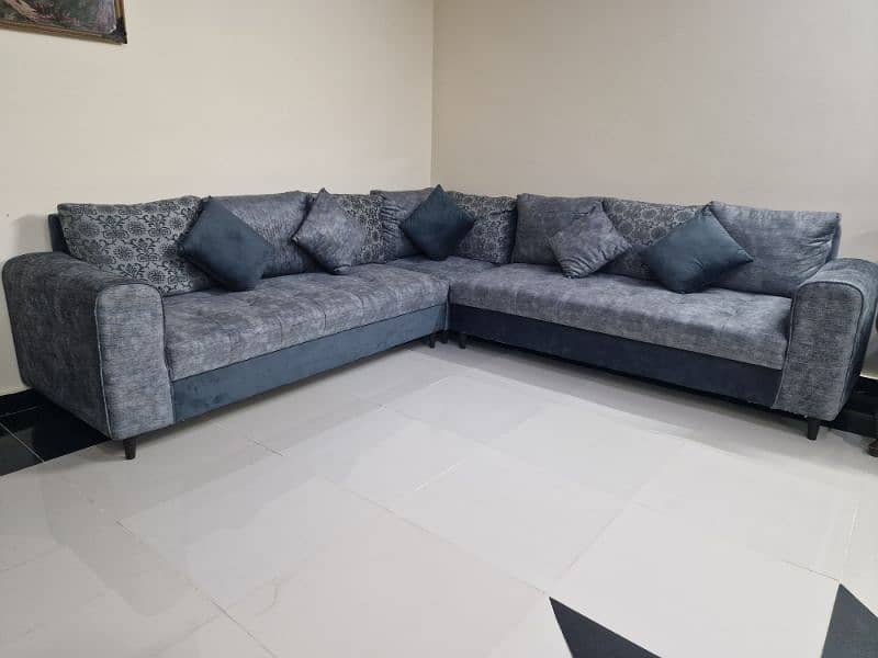 L Shape Sofa & Satti for sale 11