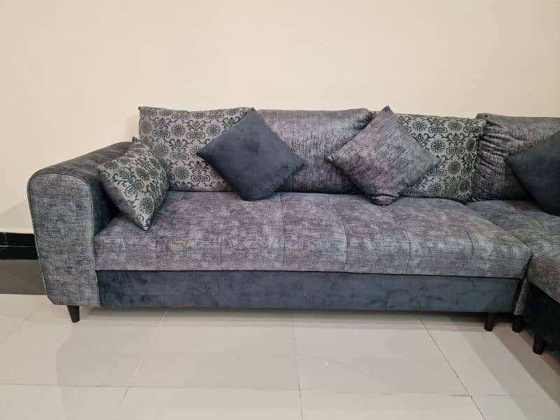 L Shape Sofa & Satti for sale 12