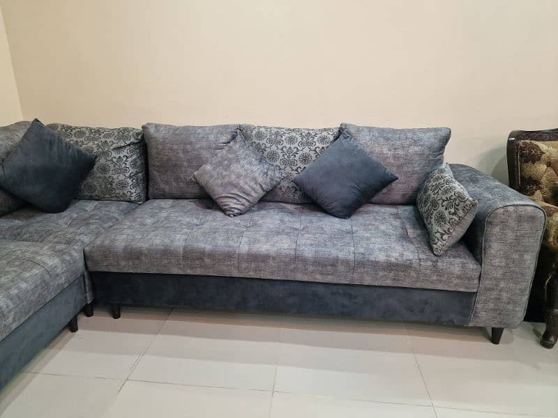 L Shape Sofa & Satti for sale 14