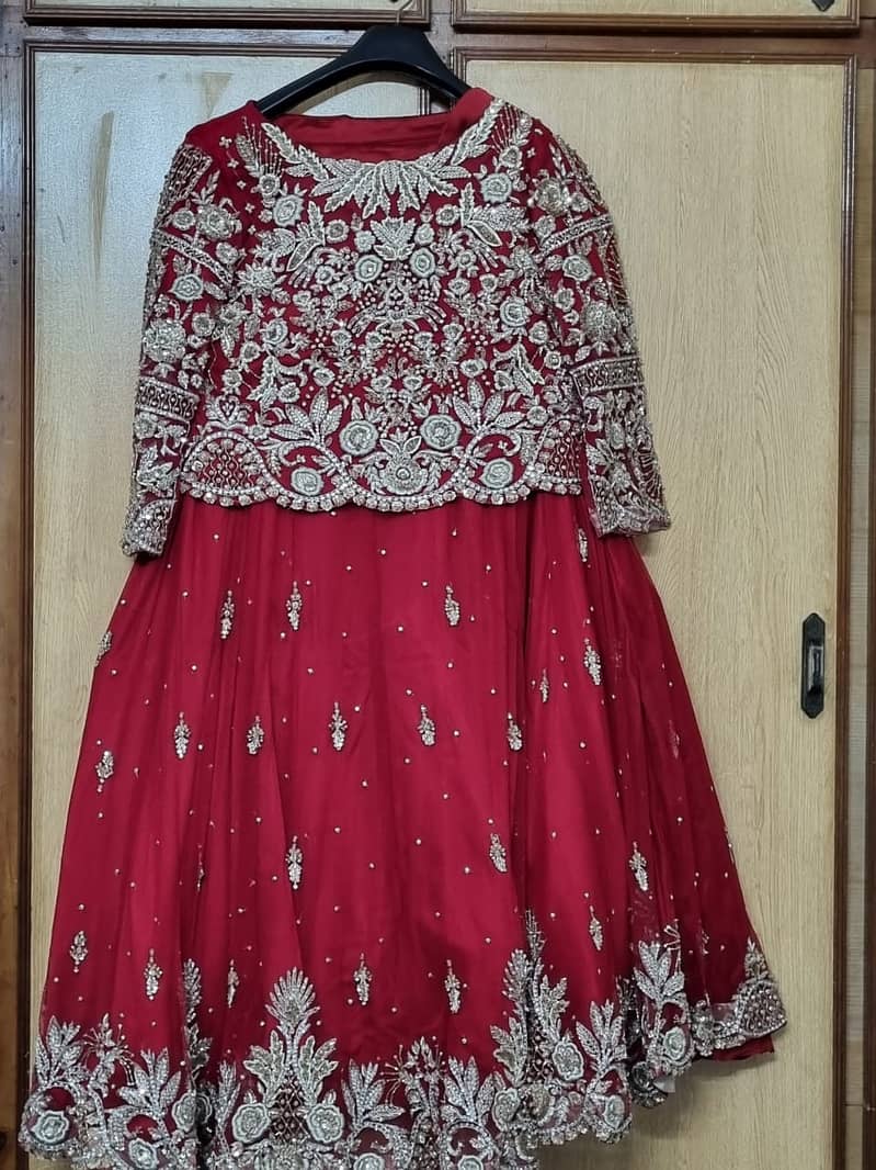 Discounted Designer Bridal Lehnga in Deep Red Color 7