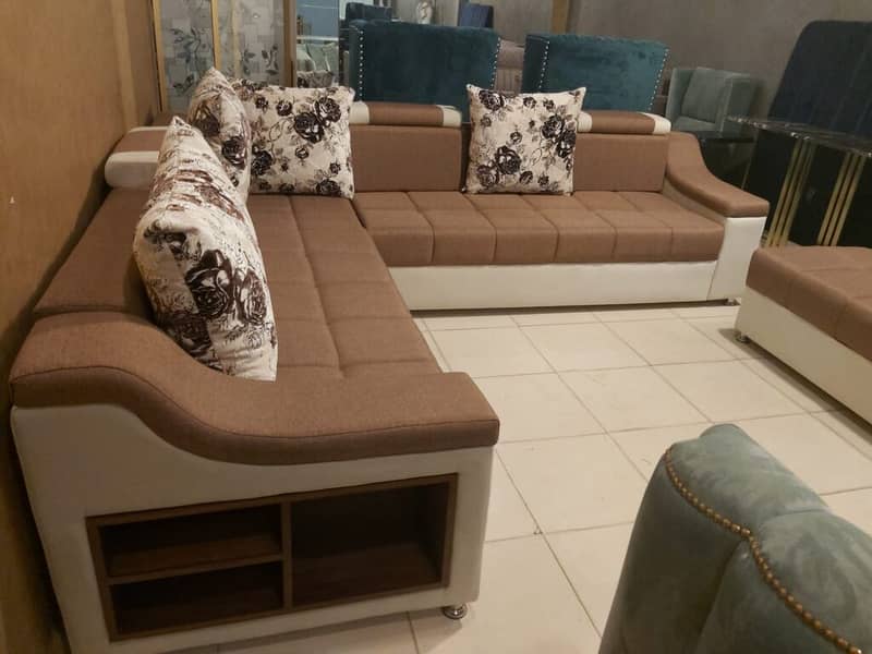 L shape sofa set / Poshish sofa set / Sofa set 8