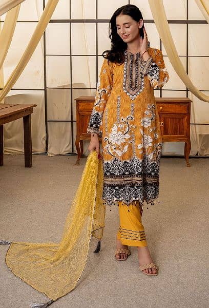 3 piece Suit Malai lawn 4