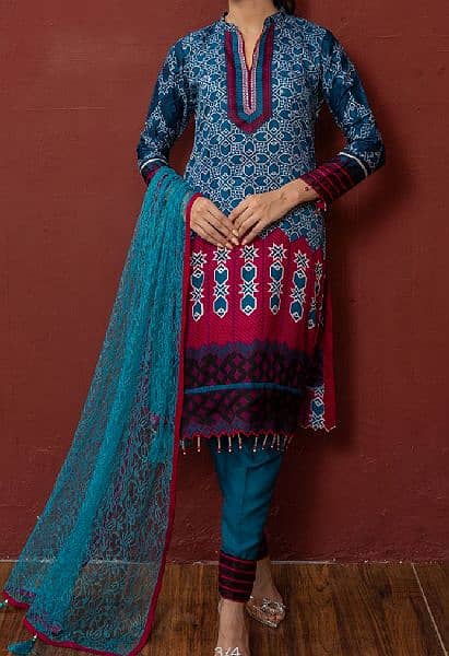 3 piece Suit Malai lawn 7