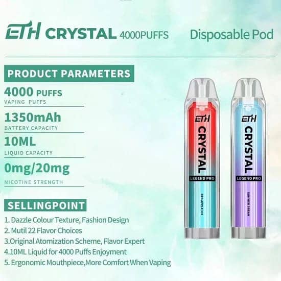 Disposable Vap OLIT CRYSTAL 6000 Puff Mixed Fruit Flavors Disposable 10