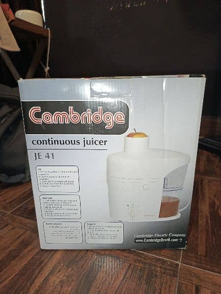 Cambridge continuous juicer JE  41 2