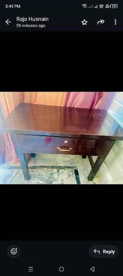 Wooden table with lock drawer 0