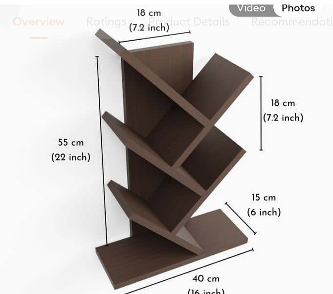 decor shelf & tree style book stand 6