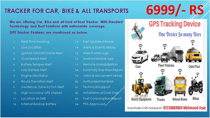 Car Bike GPS Tracker Pin location Service Finder - Toyota Suzuki Honda 13