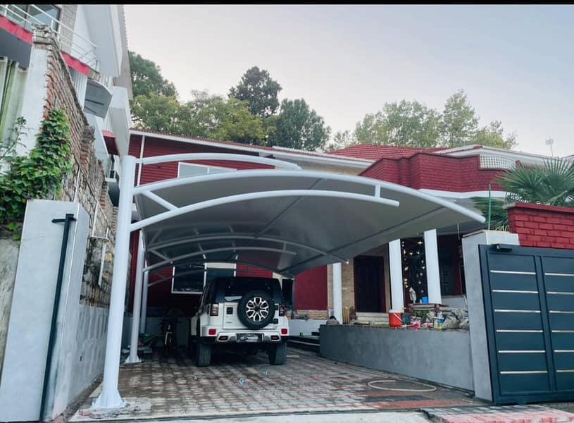 Pole parking shade | Canopy Sheds | Tensile Car Parking Sheds 1