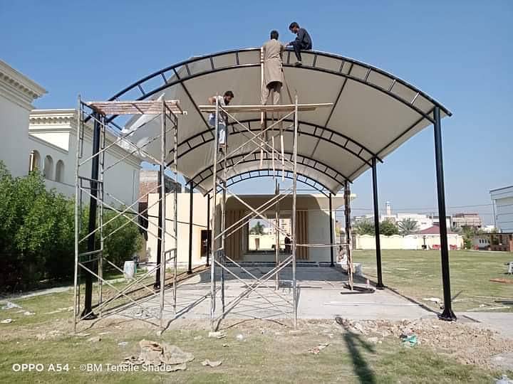 Pole parking shade | Canopy Sheds | Tensile Car Parking Sheds 2