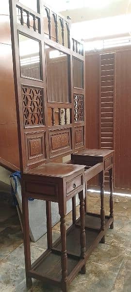 Wardrobe Teak Wood Cupboard & Teak Wood Console 1