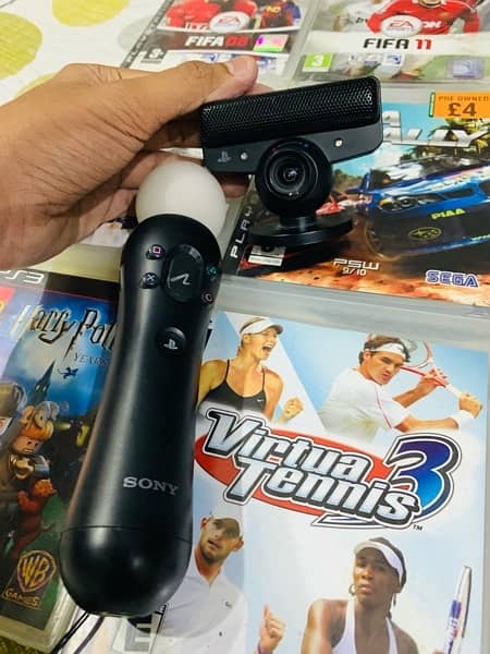 PS3 original Games,Motion controller and web cam 4